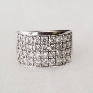 Rare Silpada Sterling Silver Channel Set Cubic Zirconia Ring R1405